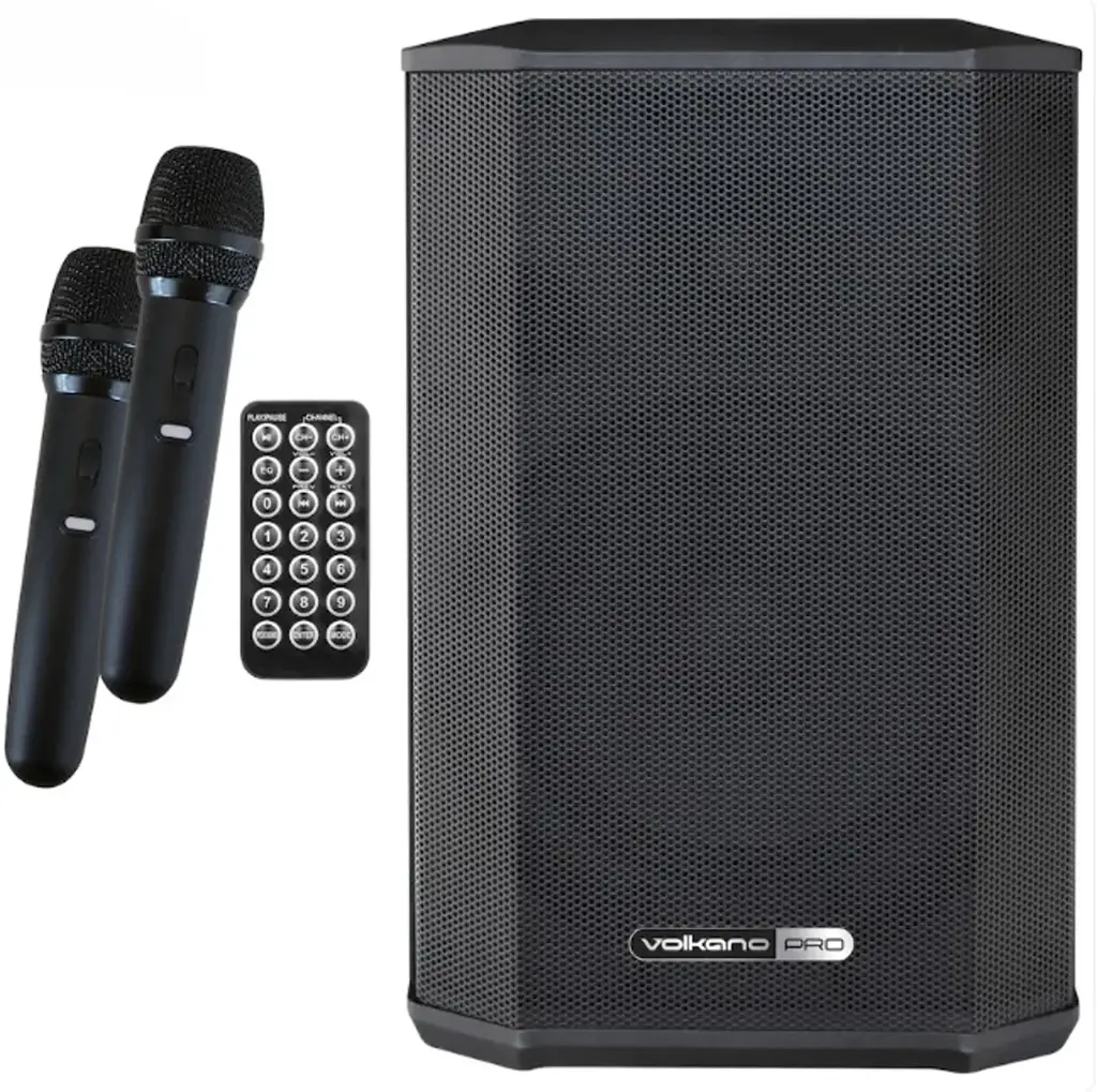 Volkano Pro Vpa300 Mini Pa System With 2 Wireless Microphones