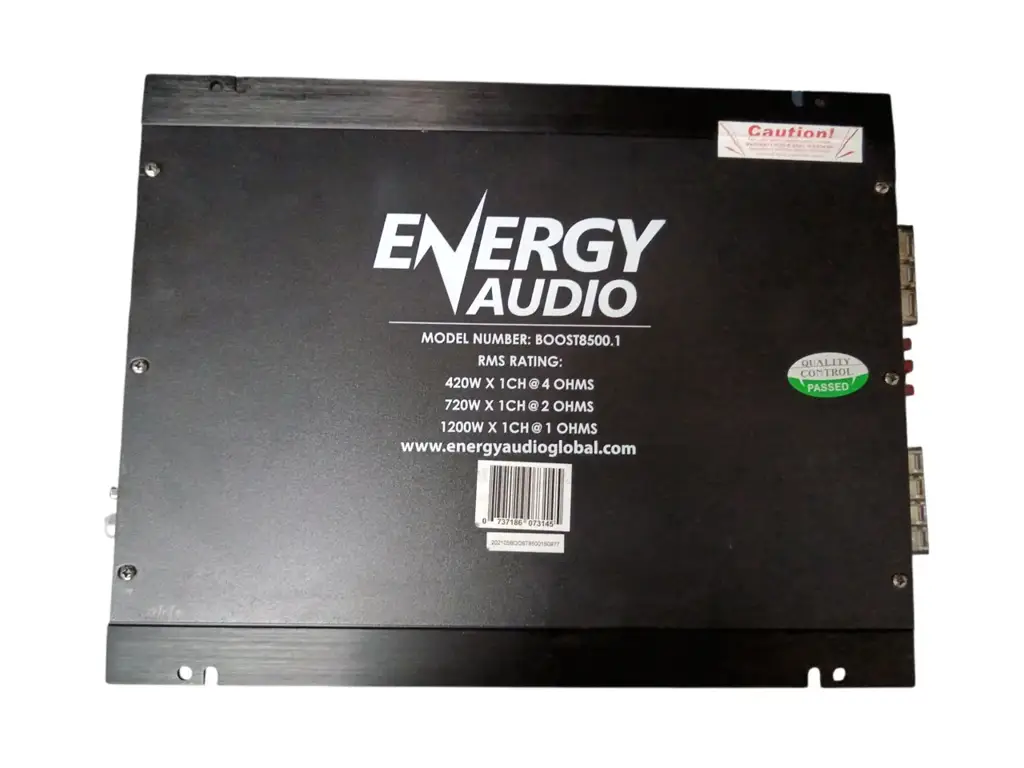 Energy Audio Boost8500.1 Monoblock Amplifier - View 2