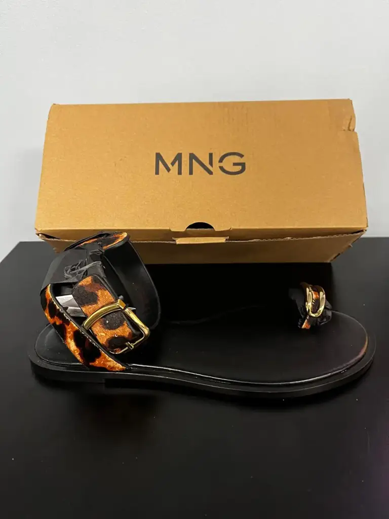 Mango Anillo Leopard Sandals