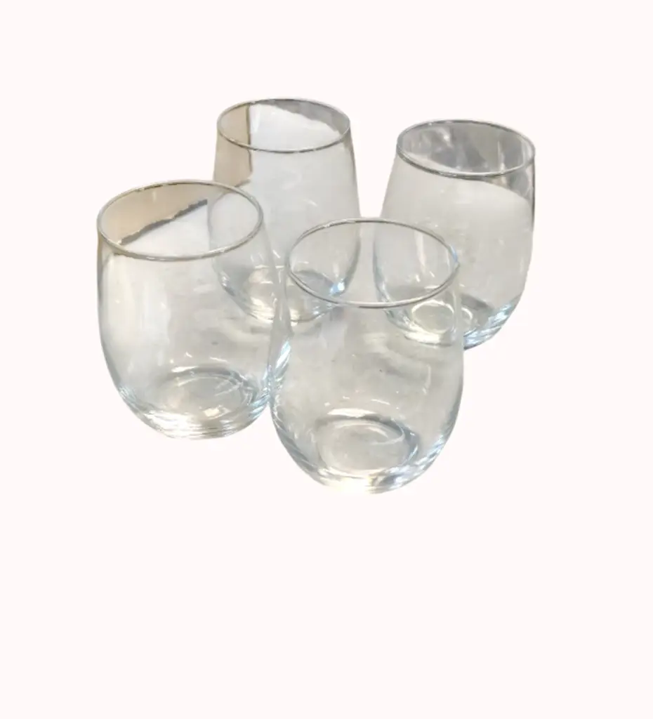 Premium Nordic 4-Piece Stemless Glass Set