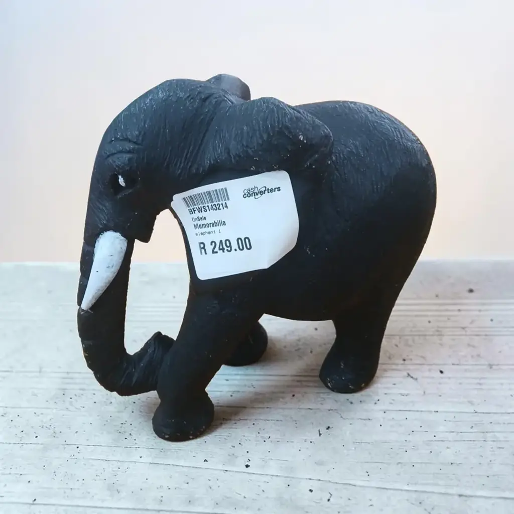 Baby Elephant Sculpture Black