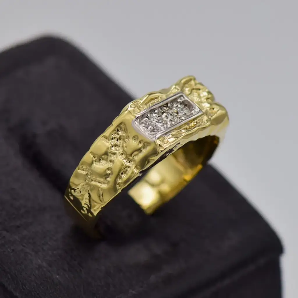 9ct Yellow Gold Men's Ring - View 2