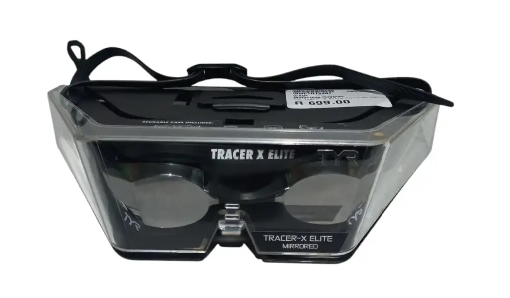 Tyr Tracer X Elite Mirrored Racing Goggles - Silver, Black