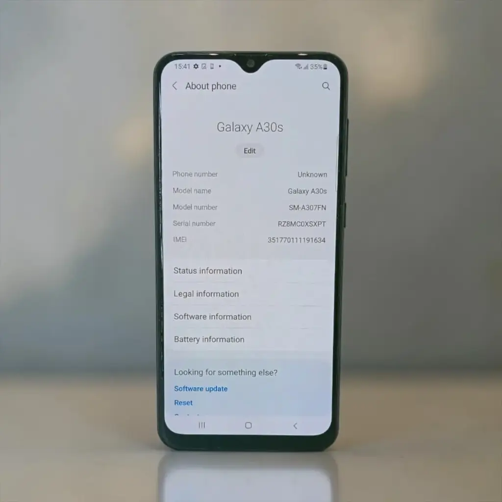 Samsung Galaxy A30s 128Gb Black Smartphone
