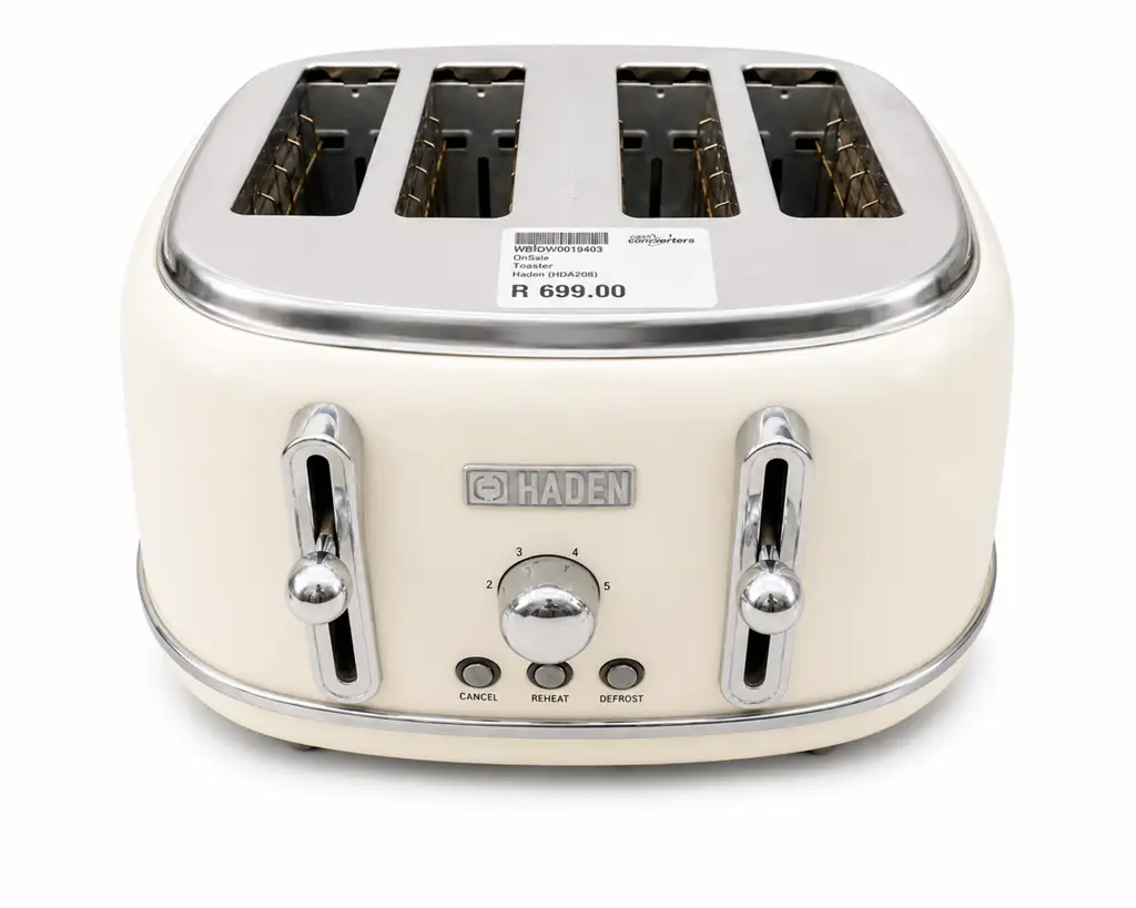 Haden 18042083 Retro 4-Slice Toaster – Cream - View 2
