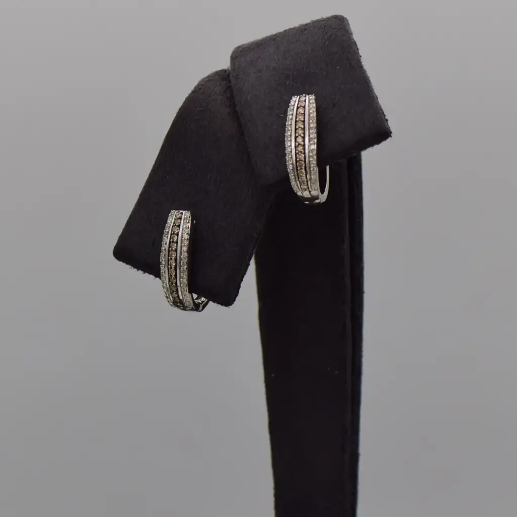 9ct White Gold Hoop Earrings