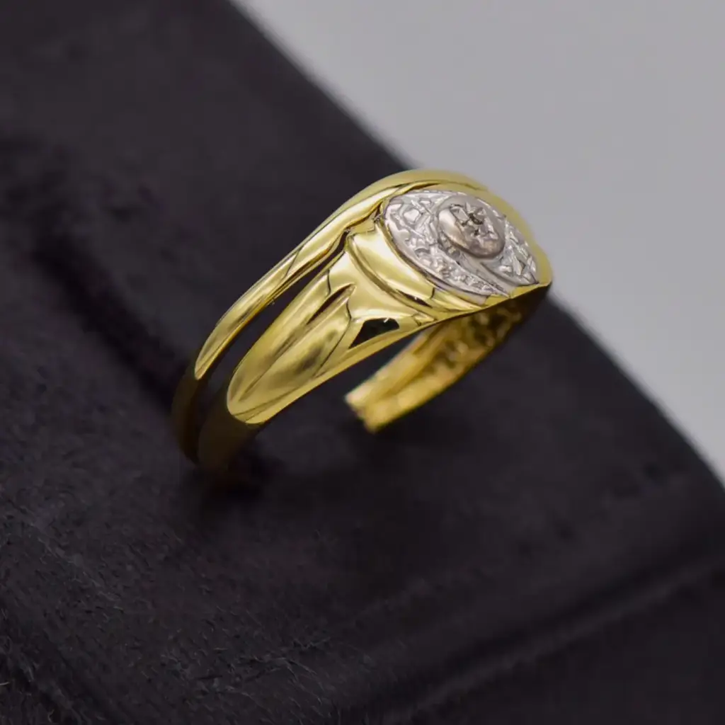 9ct Yellow Gold Twin Set Ring Joined - View 3