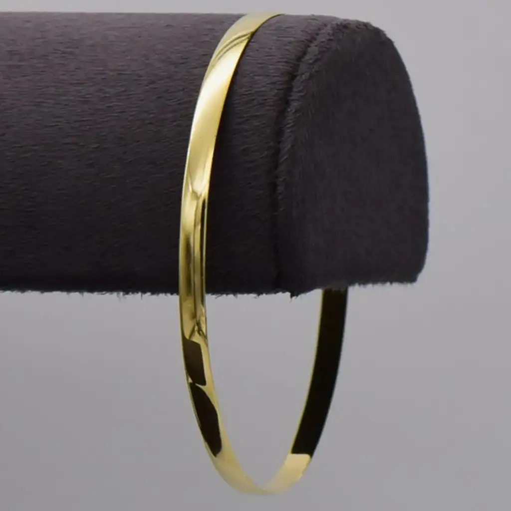 9ct Yellow Gold Bangle Plain