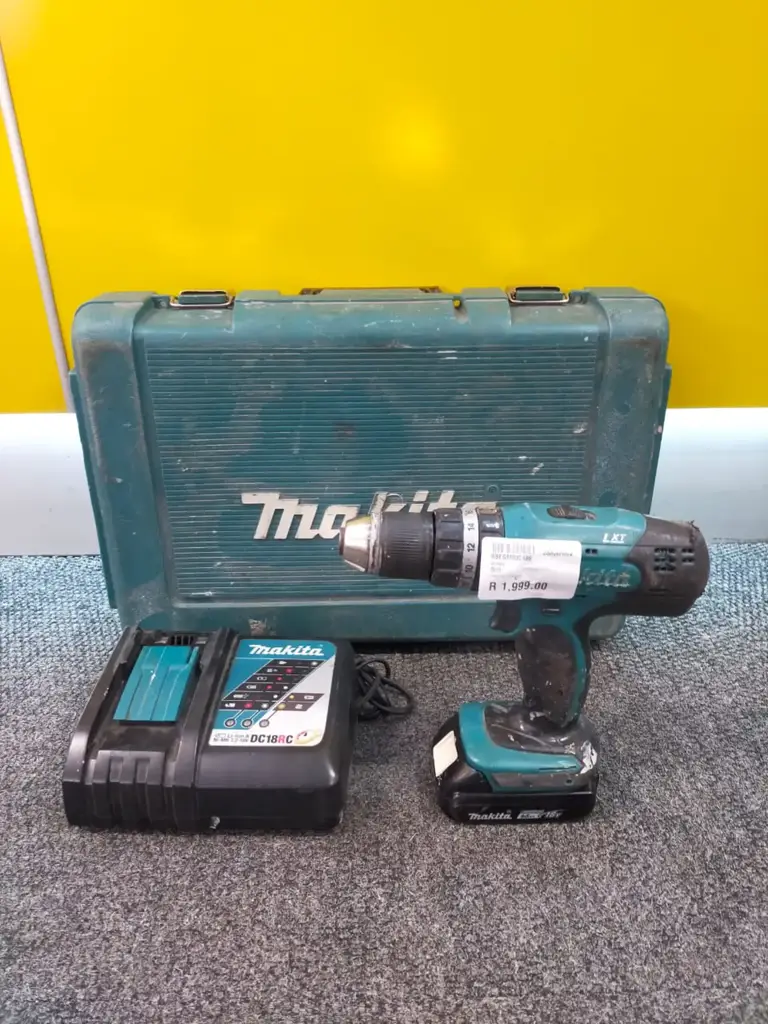 Makita - Impact Drill Dhp453 With 18V Battery, Charger & Carry Case