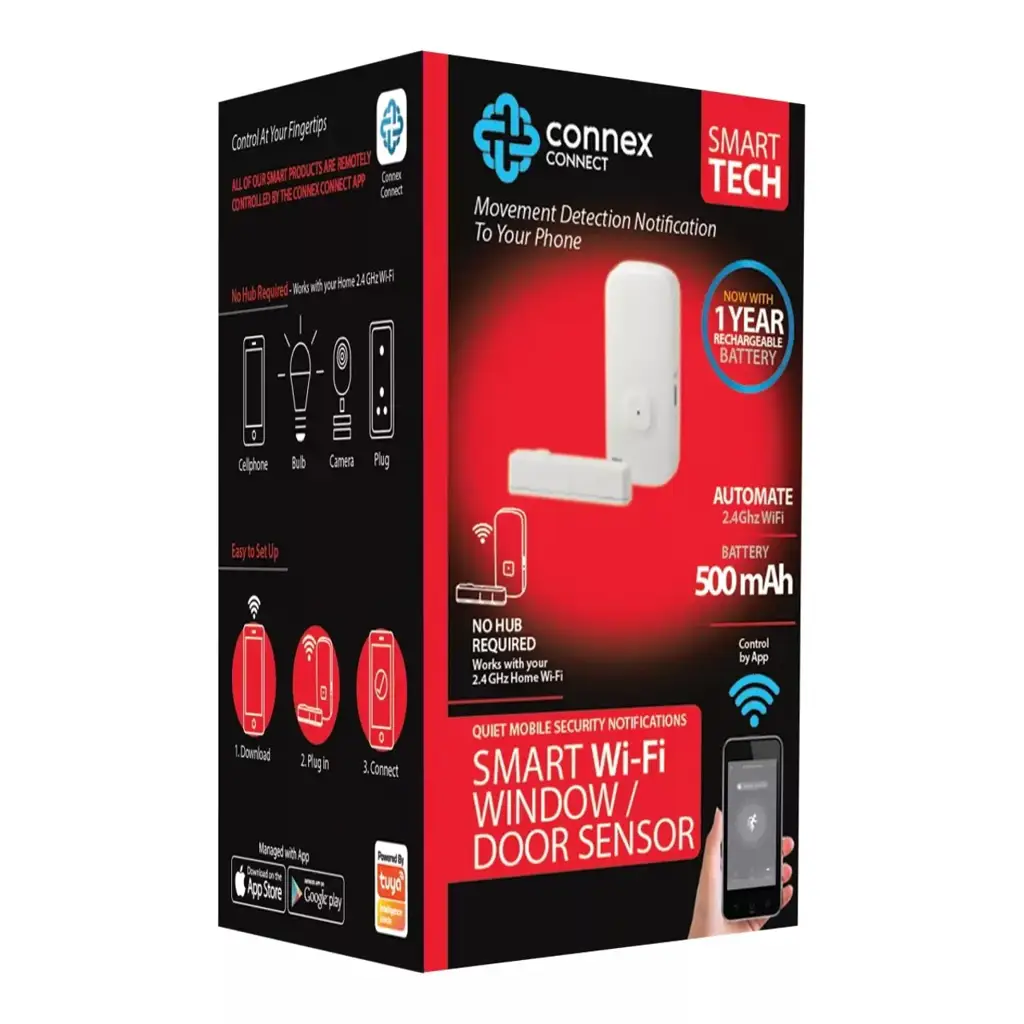 Connex Smart Wifi Door Window Sensor Rechargeable