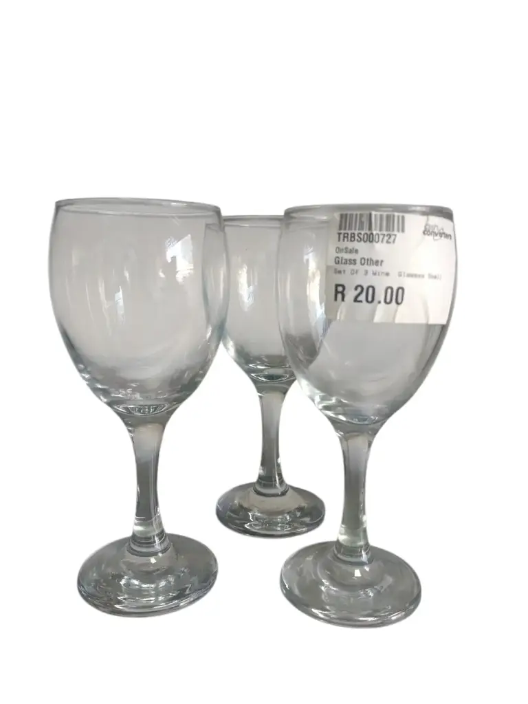 Set Of 3 Wine Glasses Small