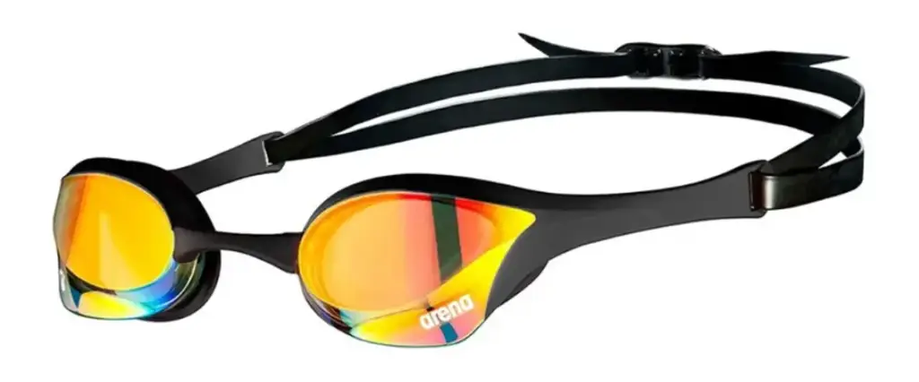 Arena Cobra Swipe Mirror Swimming Goggles (Yellow Copper Black)- Brand New Condition