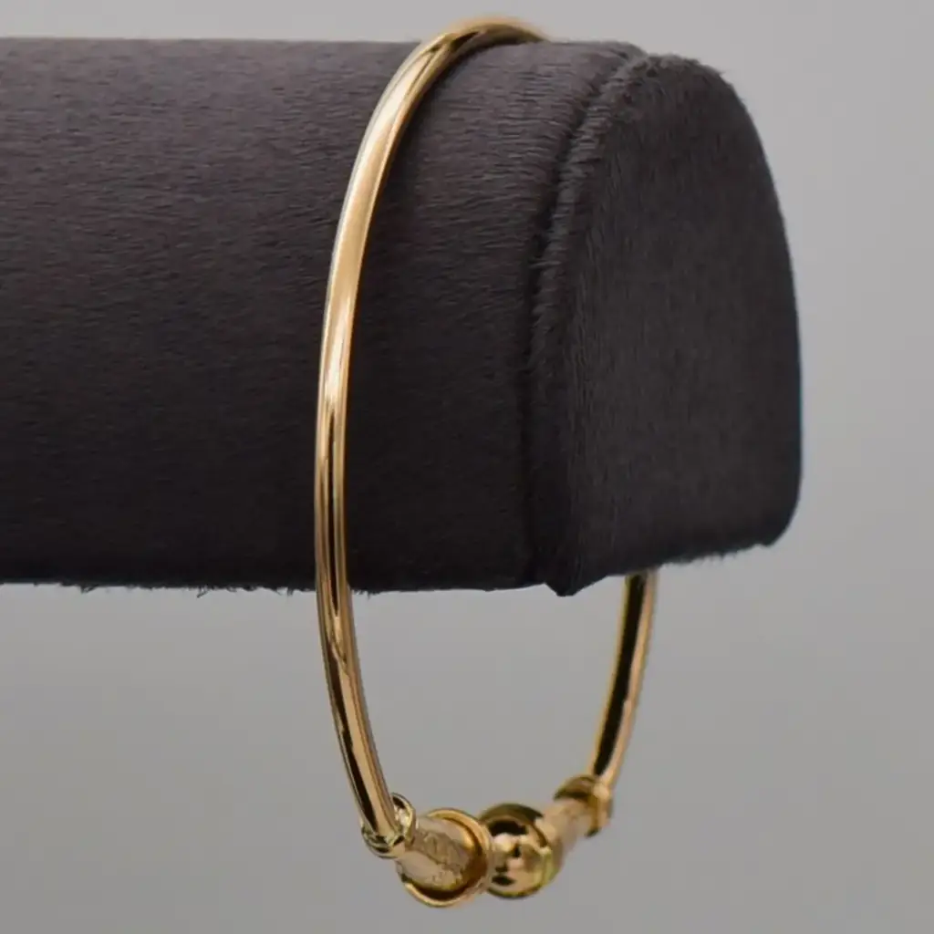 17ct Yellow Gold Bangle Plain