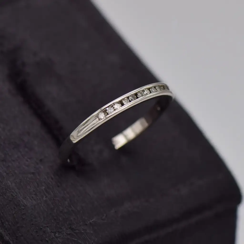 9ct White Gold Eternity Ring - View 2