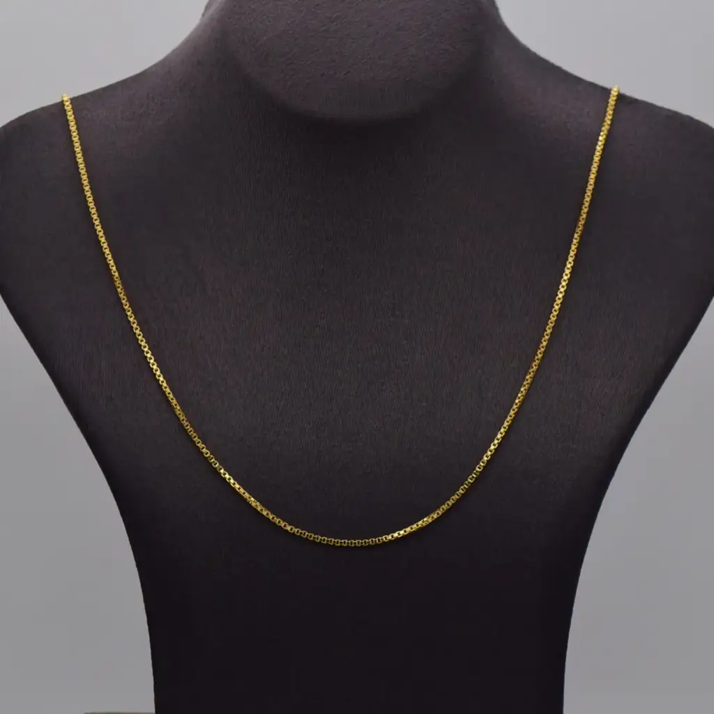 18Ct Yellow Gold Chain Box-Link