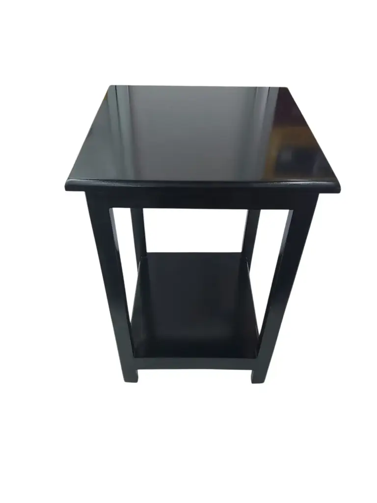 2-Tier Black Side Table - View 3