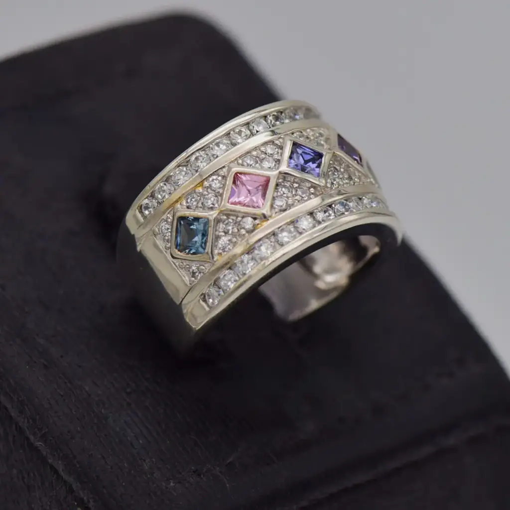 Silver-925 Dress Ring - View 2