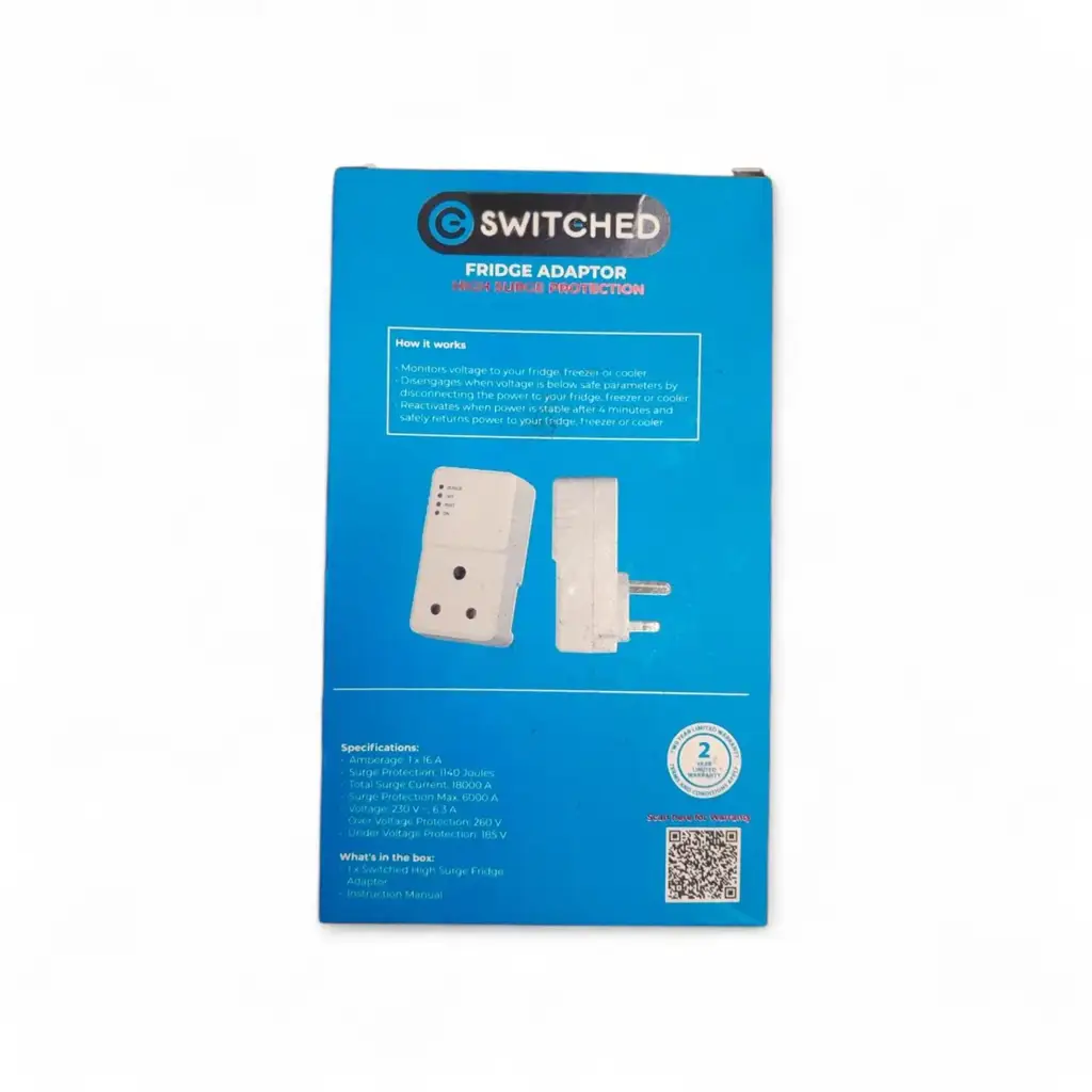 Switched Fridge Surge Plug - View 2