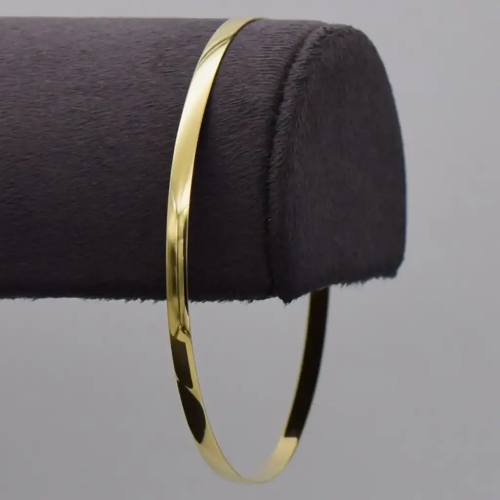 9ct Yellow Gold Bangle Plain
