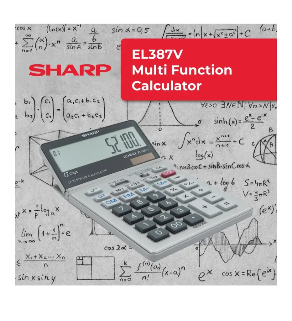 Sharp El-387V Multi-Function 12-Digit Desktop Calculator - View 3