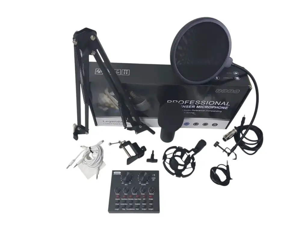 Andowl Live Sound Card With Studio Condenser Microphone - View 2