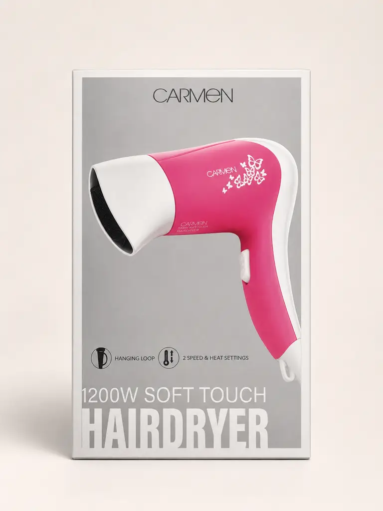 Carmen Soft Sel‑5137 Touch 1200W Hair Dryer