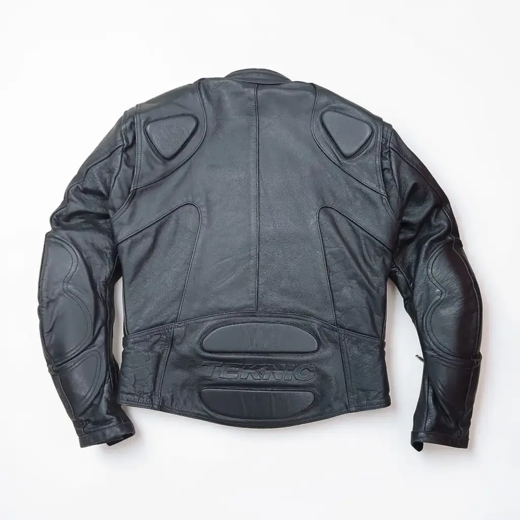 Ladies (Size 38) Armored Leather Motorcycle Jacket - View 2
