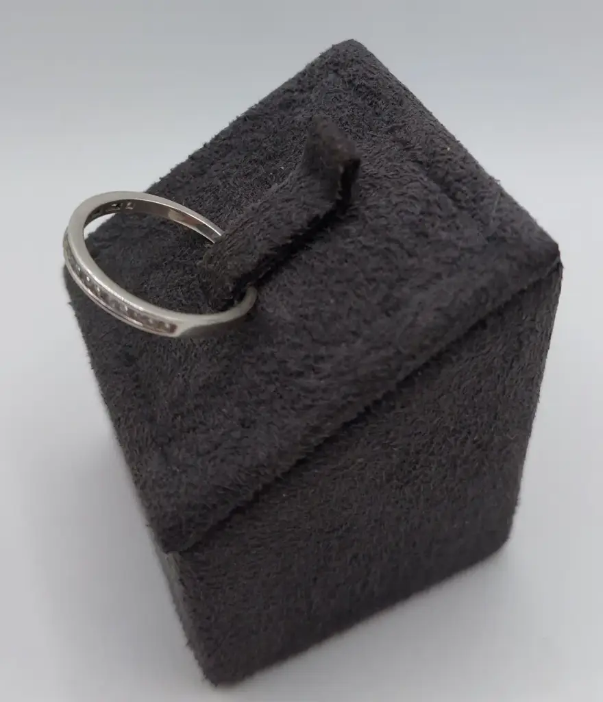 Sterling Silver Cz Ring Size Q - View 3