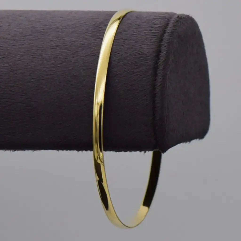 9ct Yellow Gold Bangle Plain