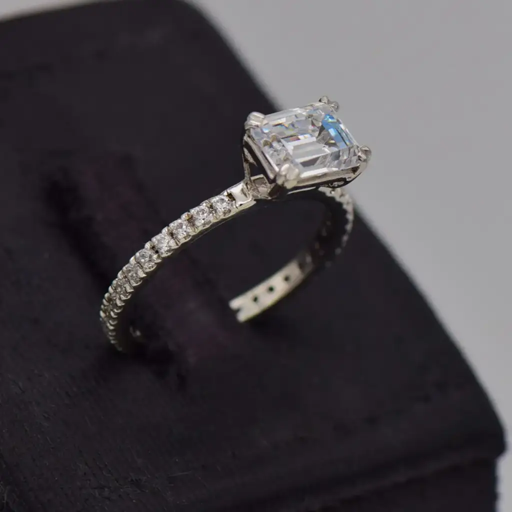 Silver-925 Engagement Ring - View 2