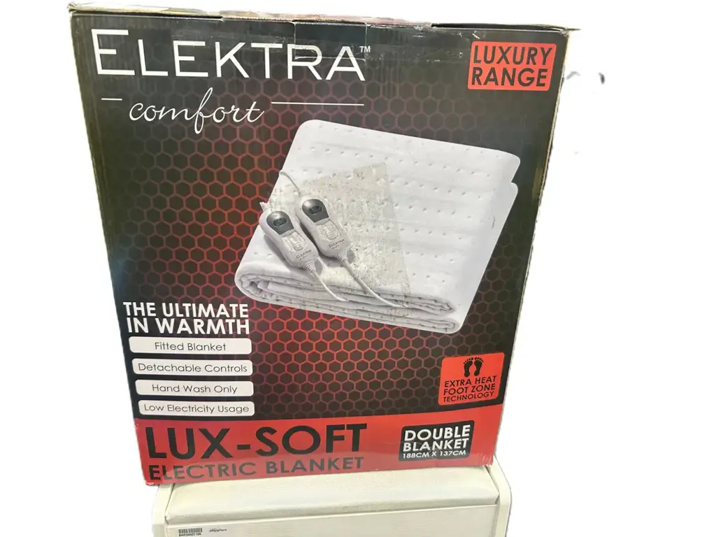 Elektra Standard Fitted Electric Blanket – Double, White