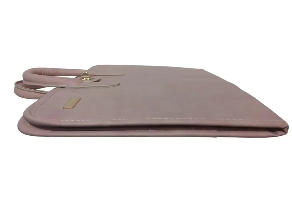 Pink Pu Leather Laptop Protective Case With Handle Laptop Bag (14 Inch) - View 3