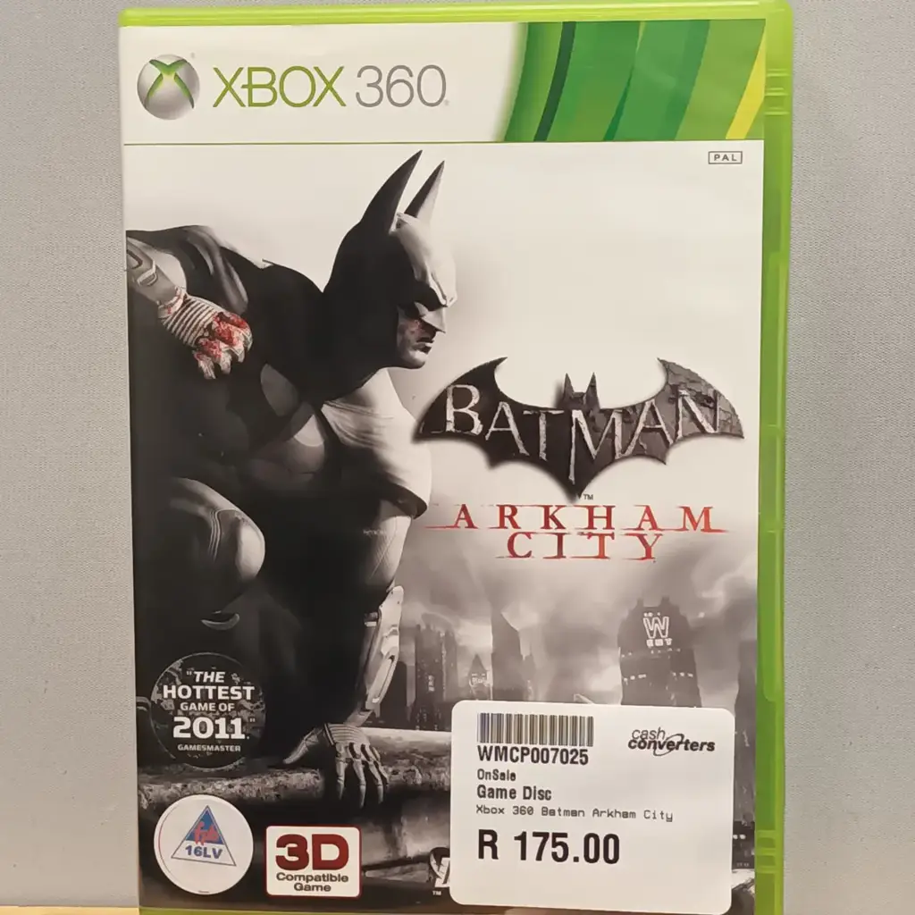 Xbox 360 Batman Arkham City Game Disc