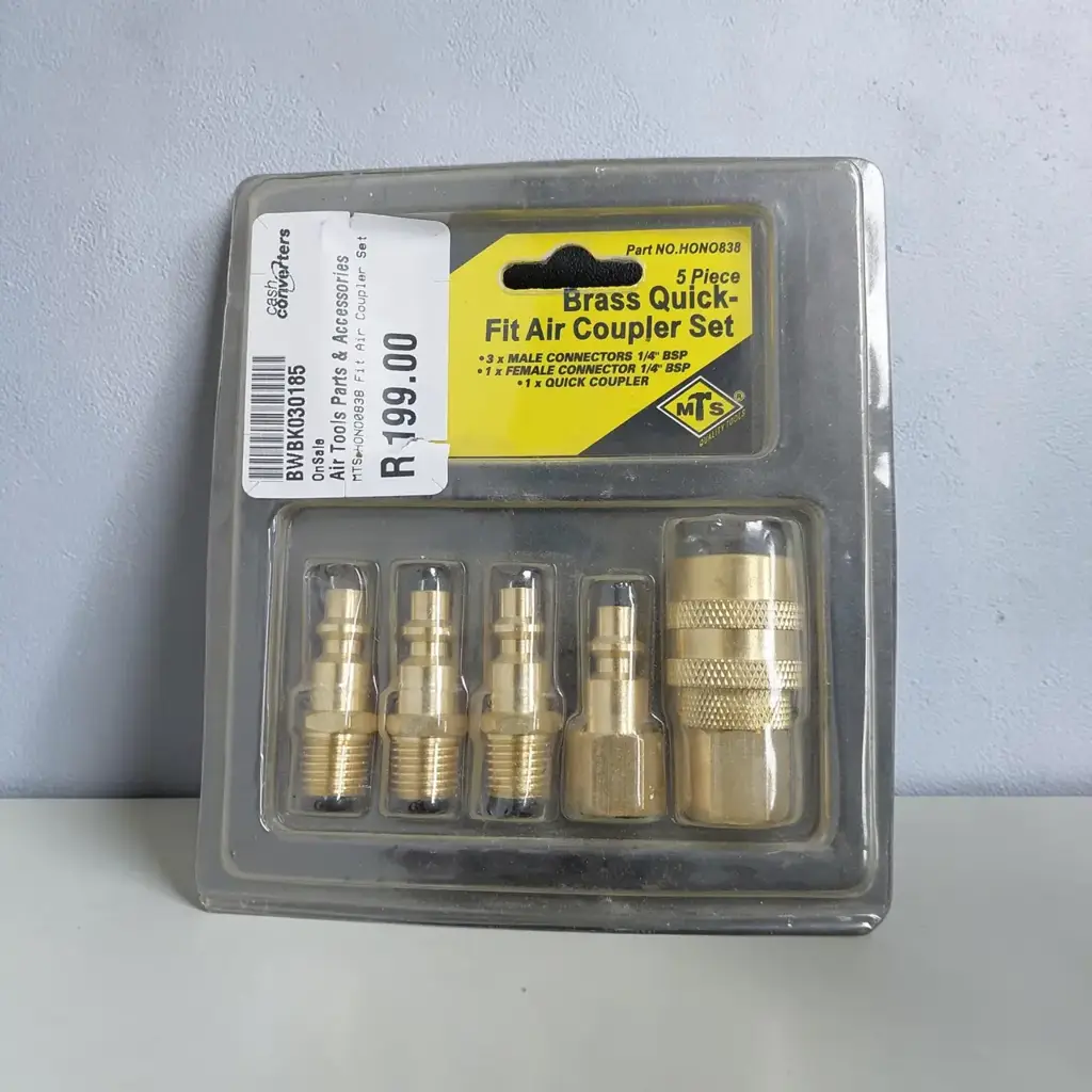Mts Hono838 5 Piece Brass Quick Fit Air Coupler Set