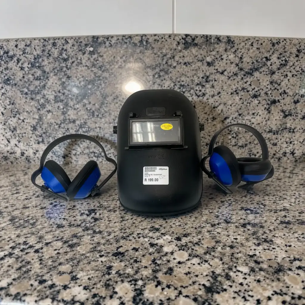 Welding Helmet And Ear Muffs