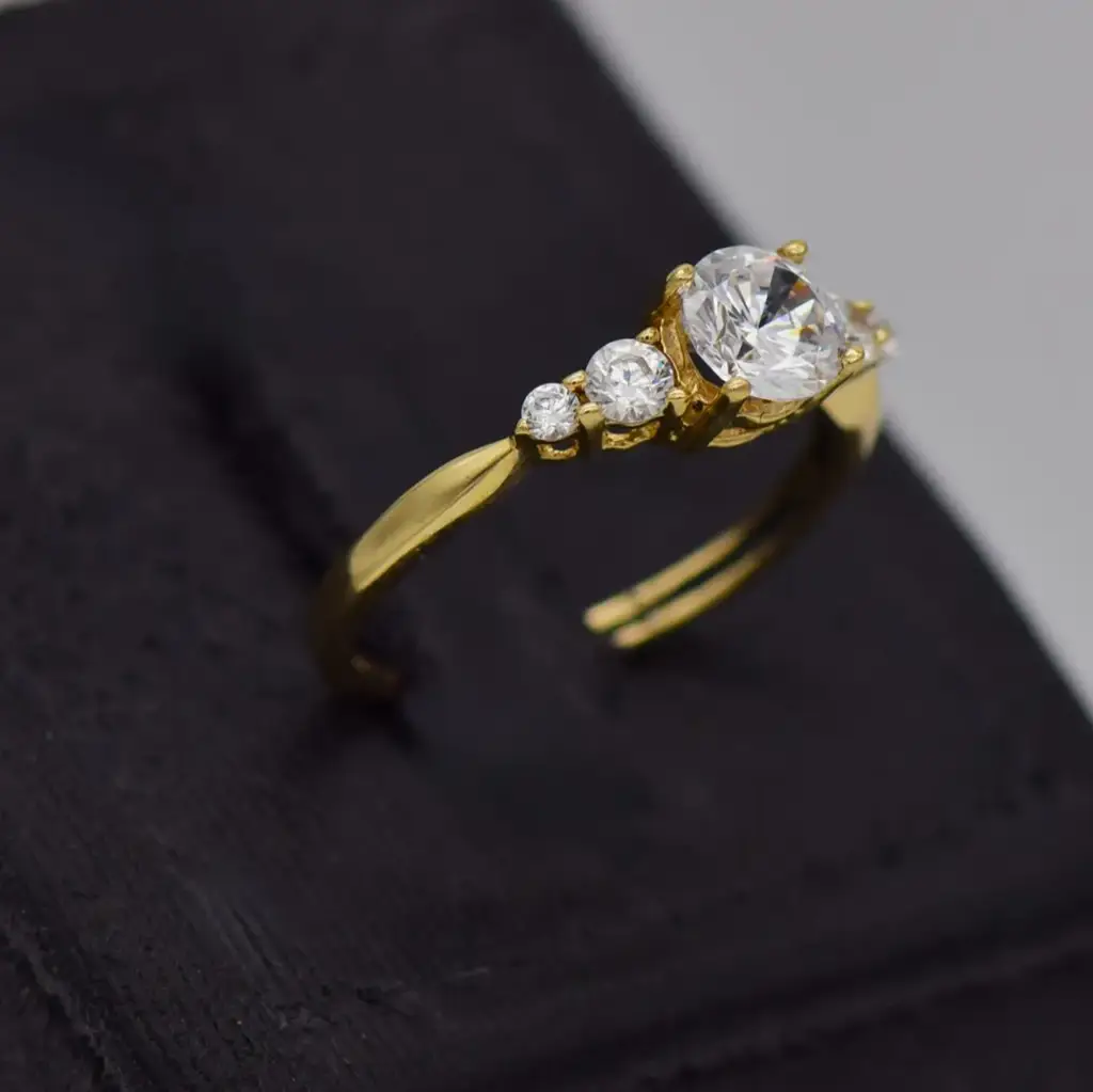9ct Yellow Gold Engagement Ring - View 2