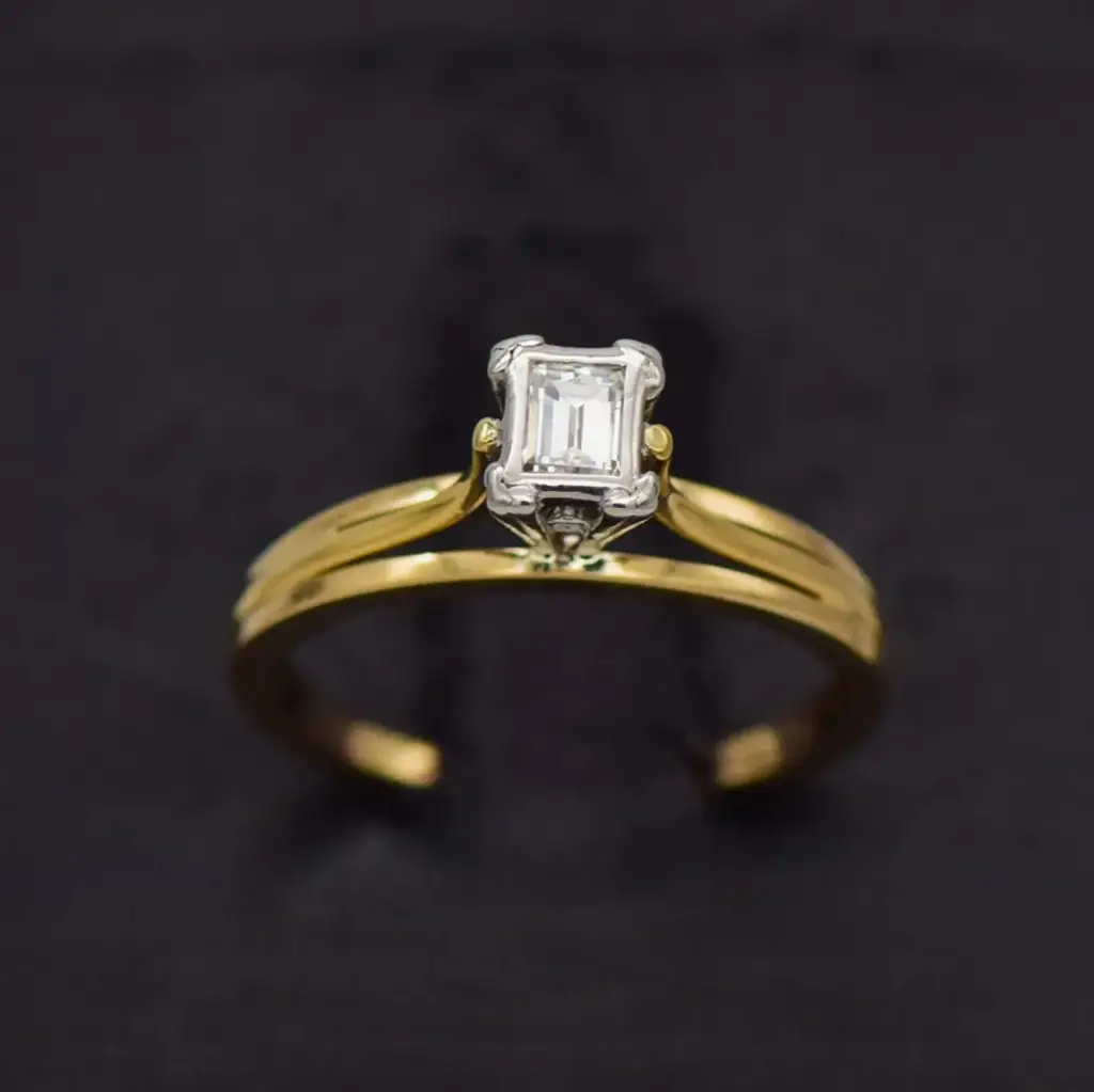 17ct Yellow Gold Engagement Ring