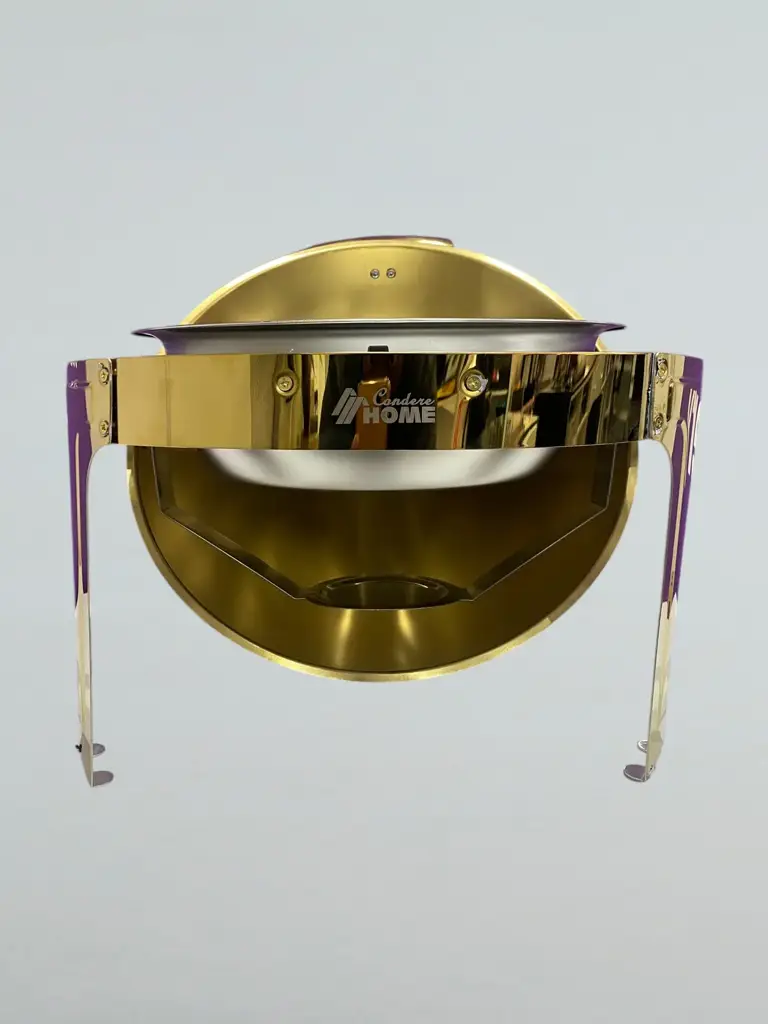 Condere Home Gold-Finished Roll-Top Chafing Dish. - View 3