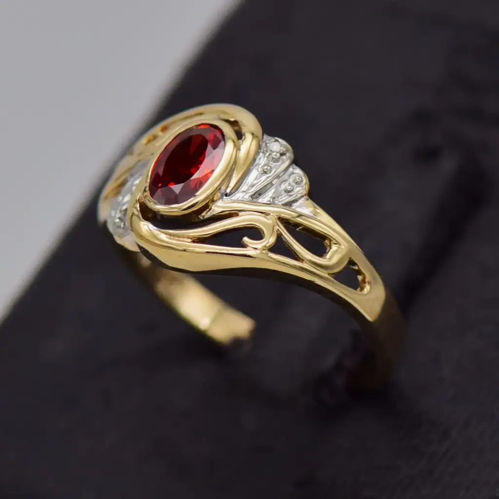 9ct Yellow Gold Dress Ring - View 3