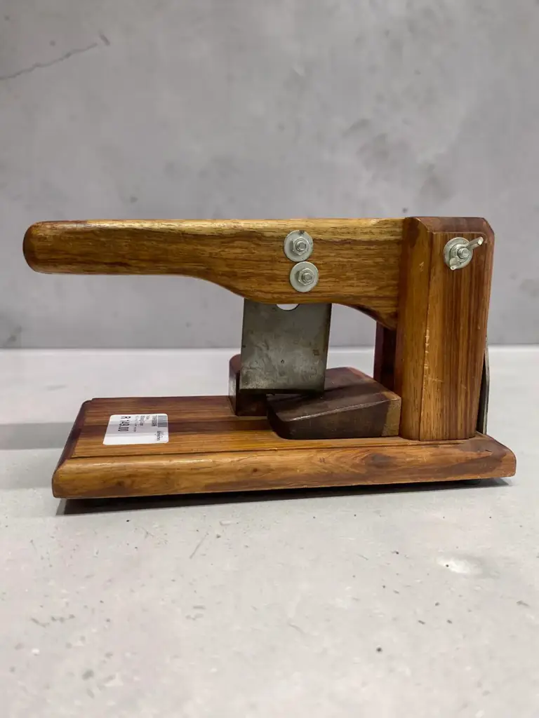 Traditional Wooden Biltong Slicer. - View 2