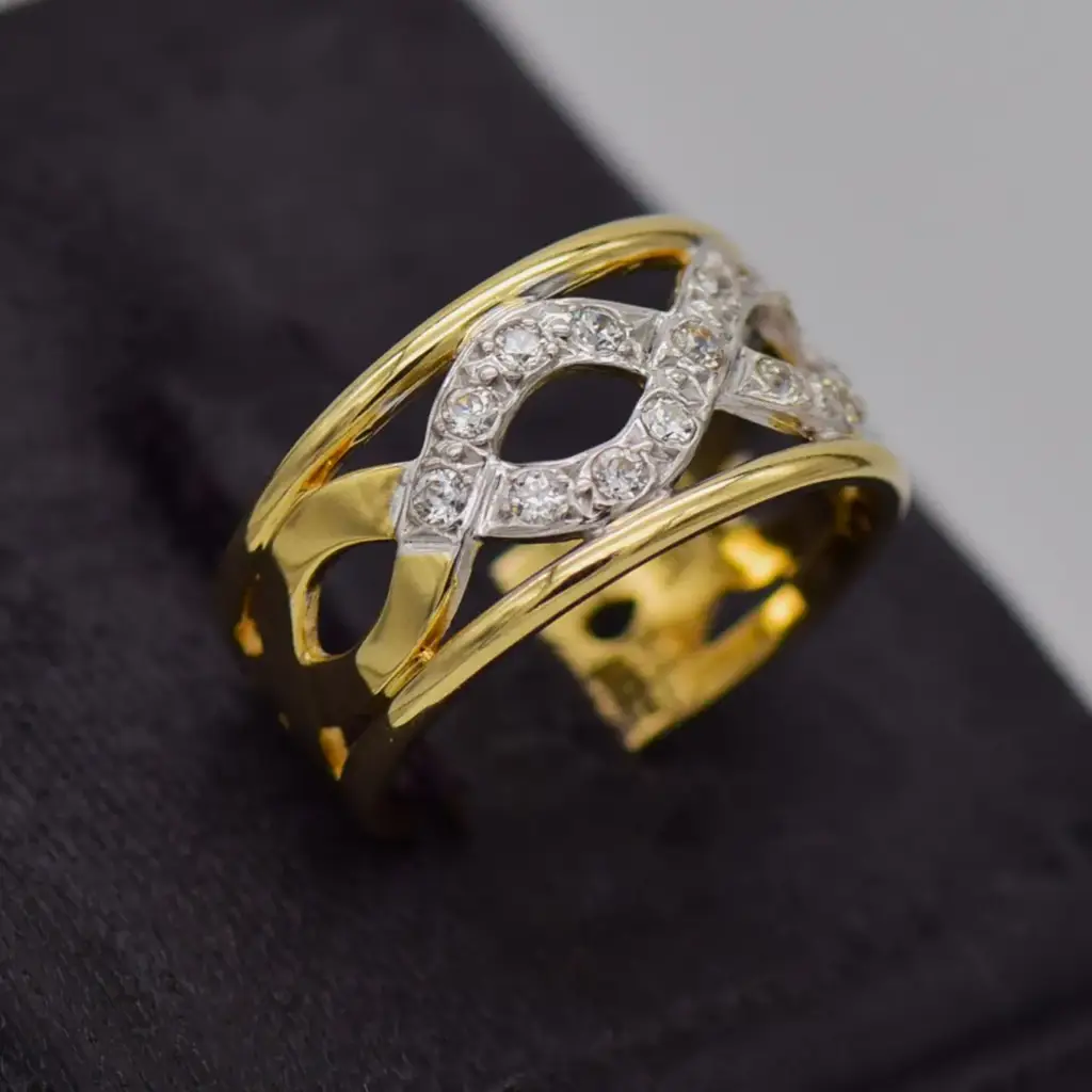 9ct Yellow Gold Dress Ring - View 2