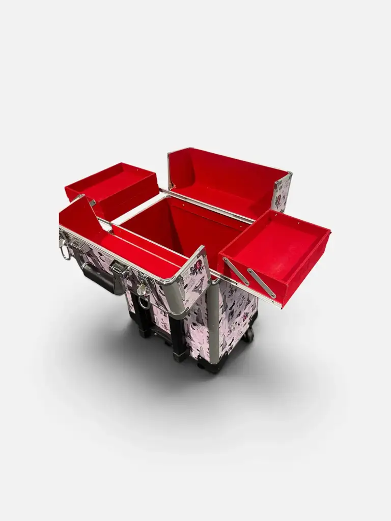 Rolling Trolley Train Makeup Box Professional Makeup