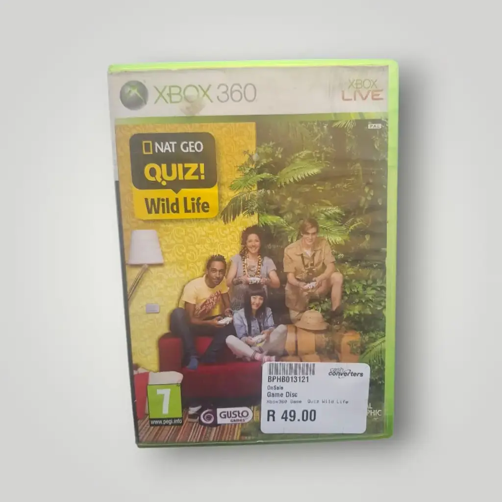 Xbox 360 Game Disc Nat Geo Quiz Wild Life