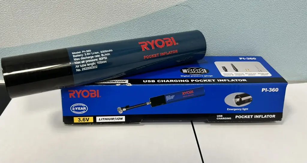 Ryobi Pi-360 Usb Charging Pocket Inflator