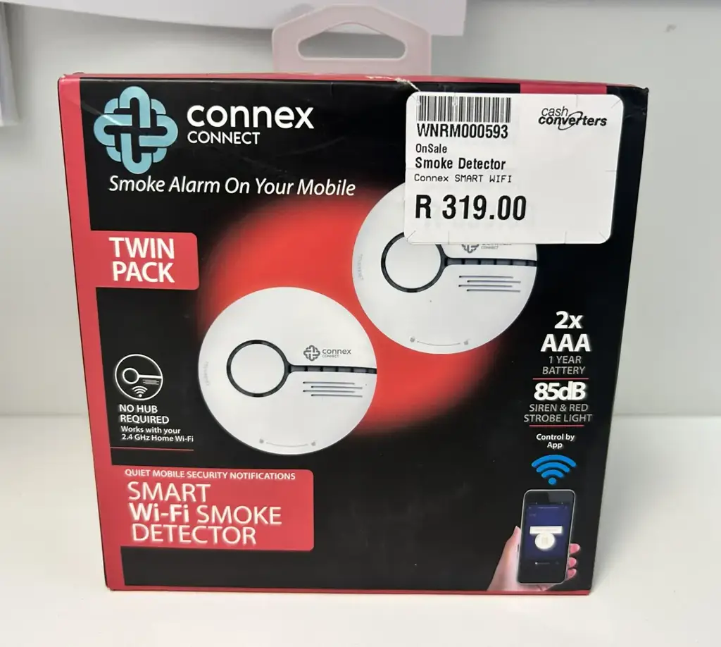 Connext Smart Wifi Smoke Detector Twin Pack
