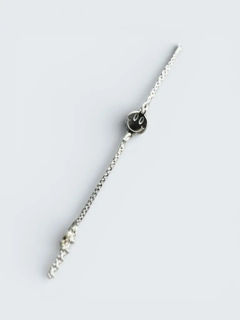 Silver Smiley Charm Bracelet - View 2