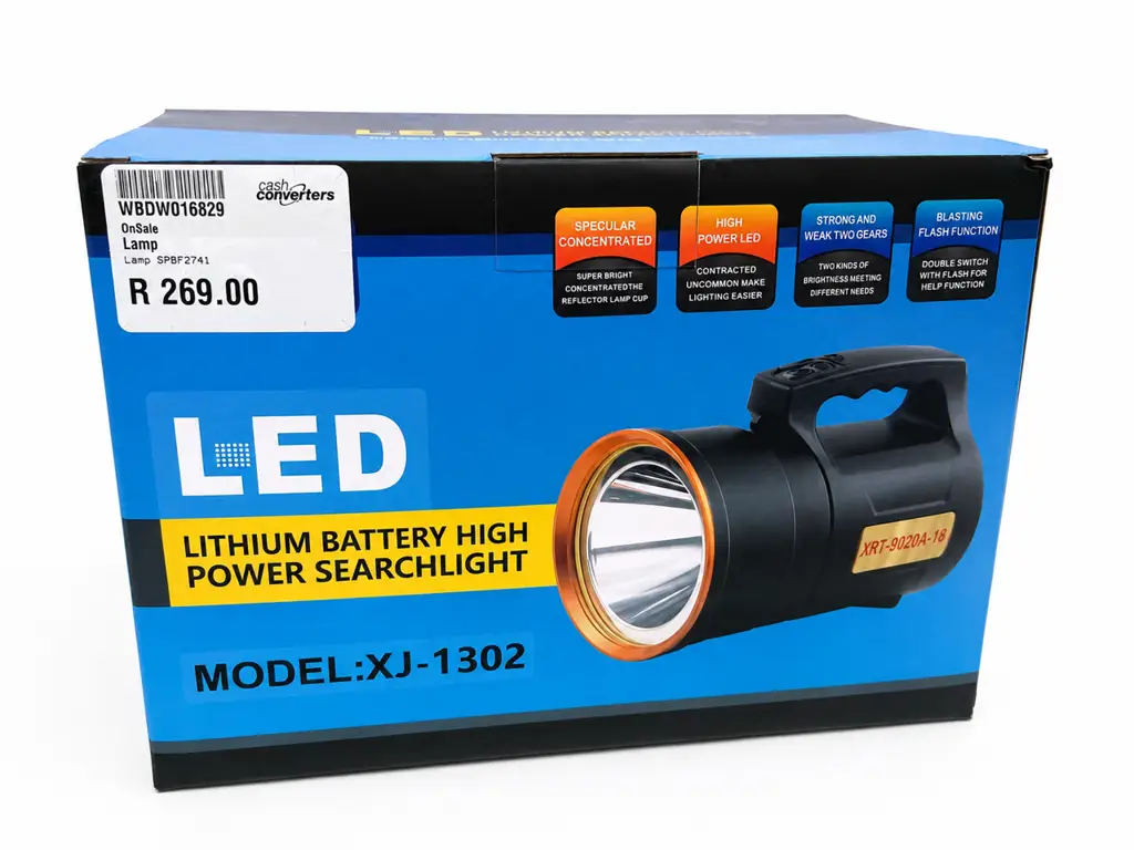 Led Lithium Battery High Power Searchlight – Model Xj-1302 - View 2