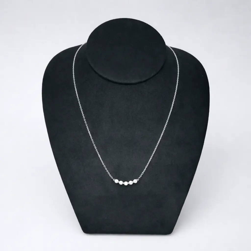 925 Silver Pave Tube Set
