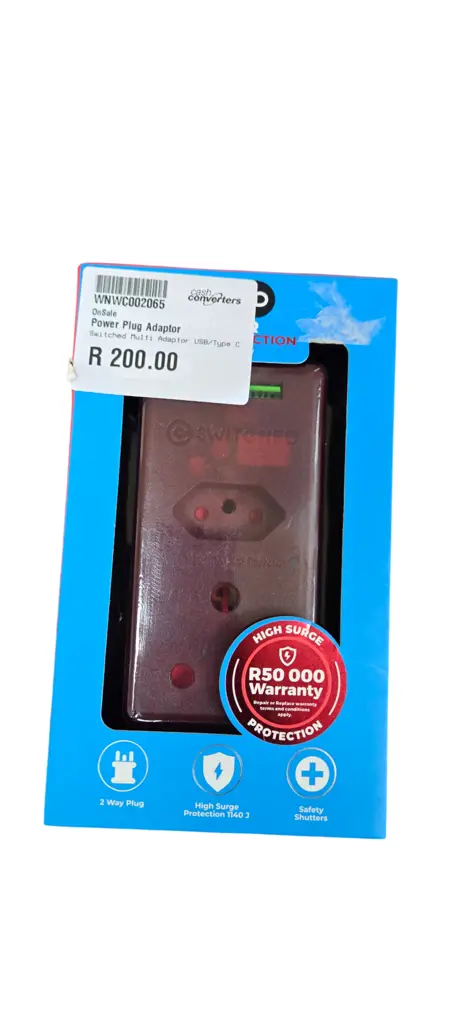 Switched High Surge Protection Adapter With Type C