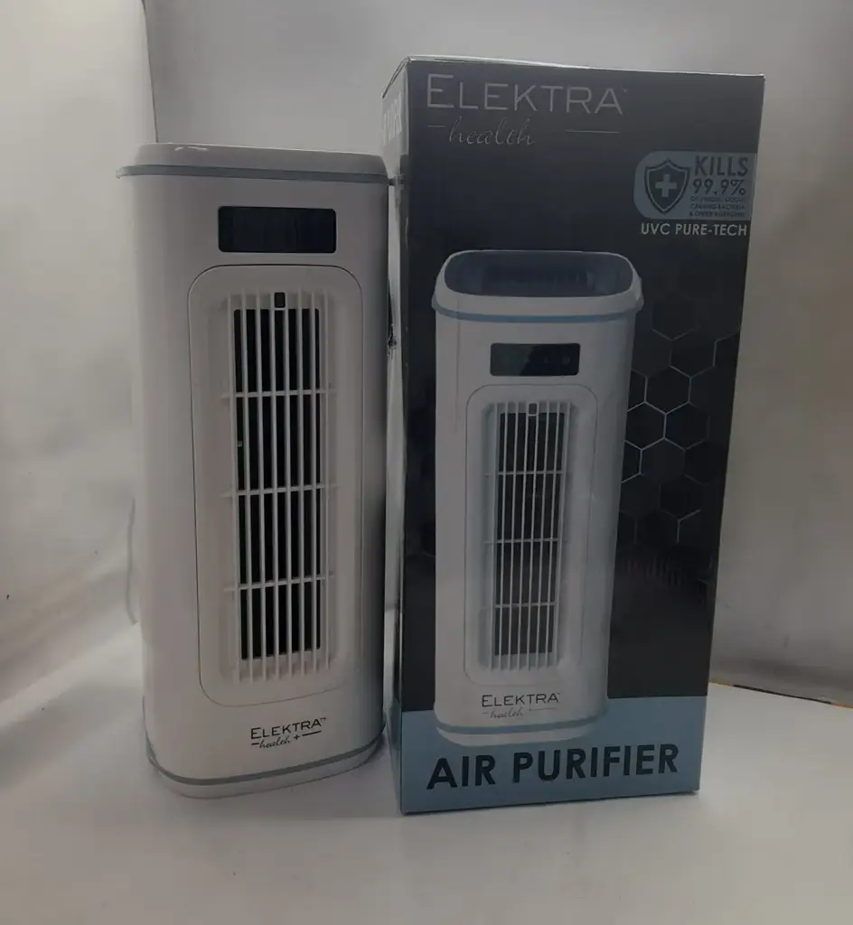 Elektra Health Ionizer Portable Room Hepa Air Purifier (White)
